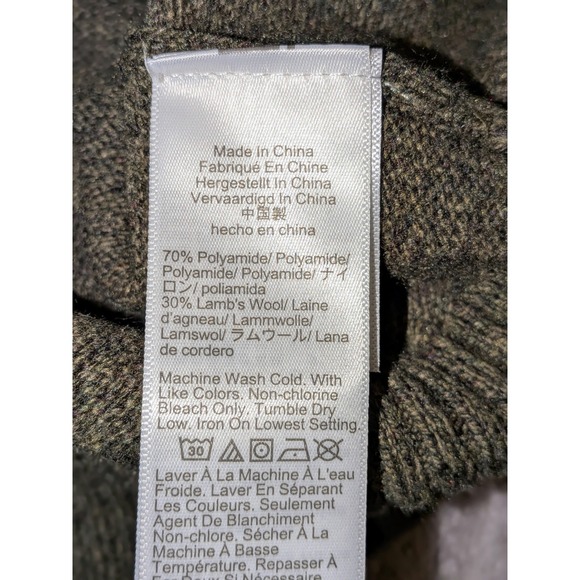 J. Crew Men's Lambswool Blend Crewneck Raglan Sweater Olive Green Size L NWOT - Picture 4 of 9